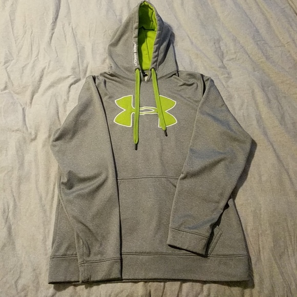 Under Armour Other - Under Armour Hoodie Medium Gray/Neon Green